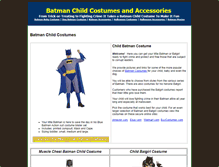 Tablet Screenshot of batmanchildcostumes.findit-here.com